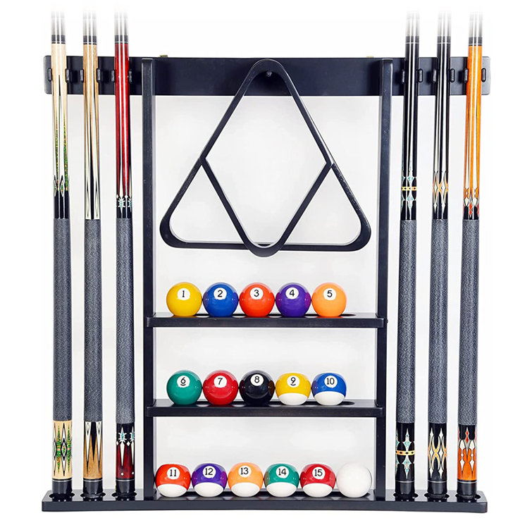 ISZY Billiards Wall Mounted Pool Cue Rack Wayfair Canada